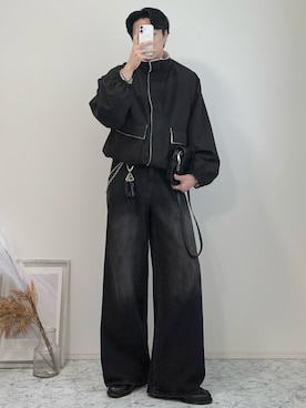 「アイテム（キーホルダー）」を使った、YUHEIさん（メンズ・178cm）の秋コーディネート