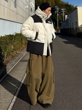 「アイテム（カーゴパンツ）」を使った、YUHEIさん（メンズ・178cm）の冬コーディネート