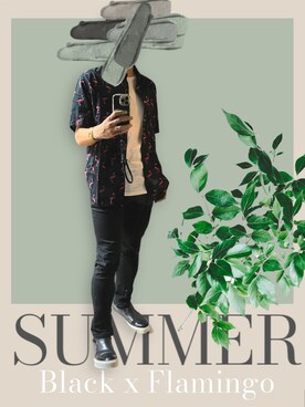 「black」｜「アイテム（腕時計）」を使った、ryo@相互フォローさん（メンズ・179cm）の夏コーディネート