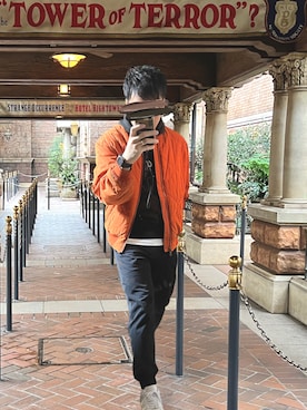 「TOMMY HILFIGER（トミーヒルフィガー）のアイテム（ジャケット/アウター）」を使った、ryo@相互フォローさん（メンズ・179cm）の冬コーディネート