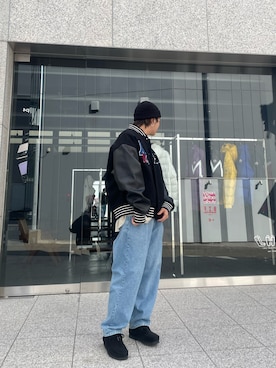 「ほめられ本命コーデ」｜「アイテム（ブルゾン）」を使った、Jesusさん（メンズ・171cm）の冬コーディネート