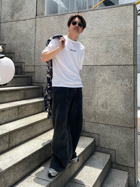 「みんなの白Tフェス」｜「アイテム（デニムパンツ）」を使った、Jesusさん（メンズ・171cm）の夏コーディネート