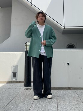 「WHITELAND（ホワイトランド）のアイテム（デニムパンツ）」を使った、Jesusさん（メンズ・171cm）の春コーディネート