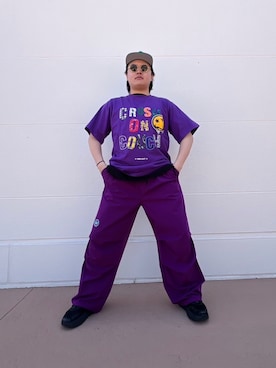 「WHITELAND（ホワイトランド）のアイテム（パンツ）」を使った、Jesusさん（メンズ・171cm）の春コーディネート