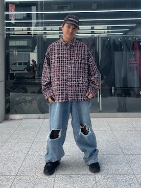 「WHITELAND（ホワイトランド）のアイテム（パンツ）」を使った、Jesusさん（メンズ・171cm）の秋コーディネート