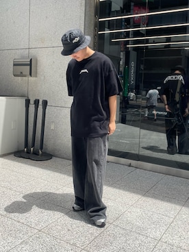 「WHITELAND（ホワイトランド）のアイテム（デニムパンツ）」を使った、Jesusさん（メンズ・171cm）の夏コーディネート