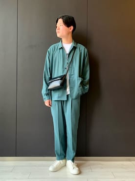 「green label relaxing（グリーンレーベルリラクシング）のアイテム（ブルゾン）」を使った、Shohei Okuyamaさん（メンズ・177cm）の春コーディネート