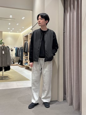 「アイテム（ジャケット/アウター、ブルー系）」を使った、Shohei Okuyamaさん（メンズ・177cm）の冬コーディネート