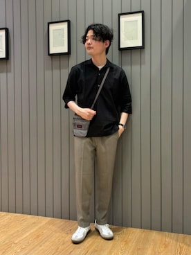 「BRIEFING（ブリーフィング）のアイテム」を使った、Shohei Okuyamaさん（メンズ・177cm）の春コーディネート