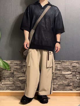 「RAGEBLUE（レイジブルー）のアイテム（サンダル）」を使った、Yamacoさん（メンズ・165cm）の夏コーディネート