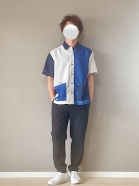 「グラニフ」｜八神麗音さん（メンズ・170cm）の夏コーディネート