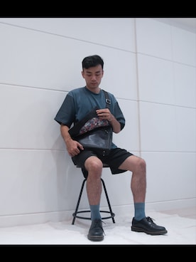 「niko and...（ニコアンド）のアイテム（トップス、ブルー系）」を使った、Nano✨さん（メンズ）の冬コーディネート