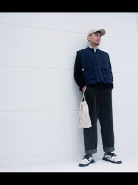 「UNIQLO（ユニクロ）のアイテム（パンツ、ブラック系）」を使った、Nano✨さん（メンズ）の冬コーディネート