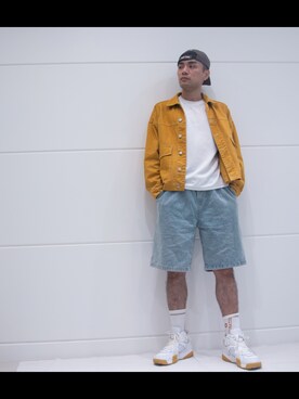 「NIKE（ナイキ）のアイテム（スニーカー、ホワイト系）」を使った、Nano✨さん（メンズ）の冬コーディネート