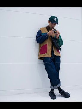 「niko and...（ニコアンド）のアイテム（デニムパンツ、ブルー系）」を使った、Nano✨さん（メンズ）の冬コーディネート