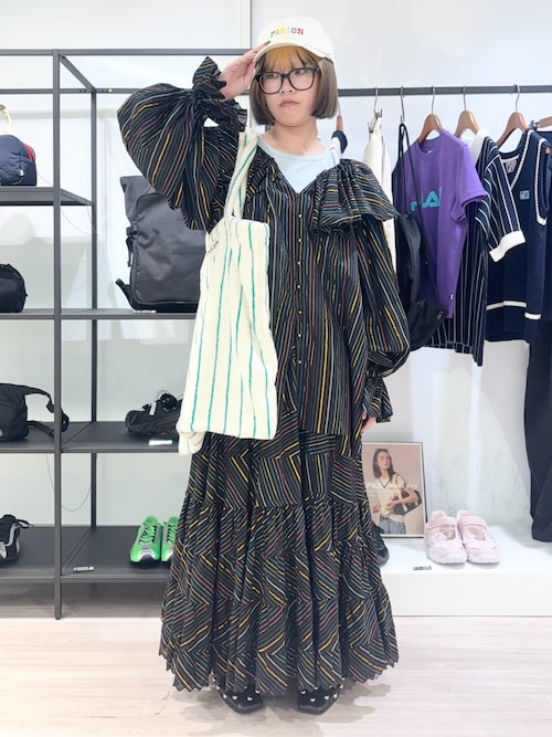 ROSE BUD（ローズバッド） ブラウス シャツ (mag.by c)STRIPE FRILL 