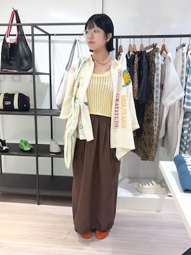 「ROSE BUD（ローズバッド）のアイテム」を使った、raneさん（レディース・154cm）の夏コーディネート