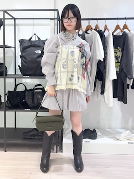 「BINDU（ビンドゥー）のアイテム」を使った、raneさん（レディース・154cm）の春コーディネート