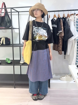 「ROSE BUD（ローズバッド）のアイテム」を使った、raneさん（レディース・154cm）の夏コーディネート