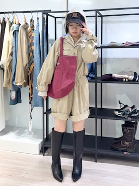 「ROSE BUD（ローズバッド）のアイテム」を使った、raneさん（レディース・154cm）の秋コーディネート