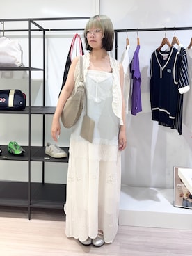「HLAADA（フラーダ）のアイテム」を使った、raneさん（レディース・154cm）の夏コーディネート