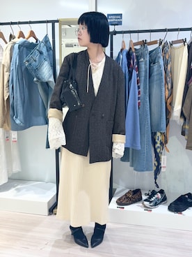 「ROSE BUD（ローズバッド）のアイテム」を使った、raneさん（レディース・154cm）の秋コーディネート