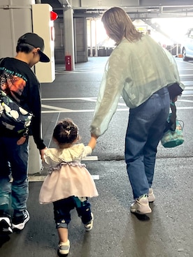 「petit main（プティマイン）のアイテム（チュニック）」を使った、chihirooohさん（レディース・157cm）の春コーディネート