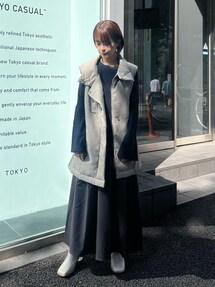 新品タグ付き！PUBLIC TOKYO キルティングスタンドカラージレ PUBLIC TOKYO（パブリックトウキョウ）の「キルティングスタンドカラー