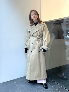 「PUBLIC TOKYO（パブリックトウキョウ）のアイテム（トレンチコート）」を使った、maduka52さん（レディース・152cm）の秋コーディネート