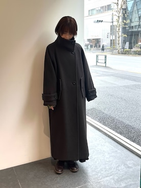 「PUBLIC TOKYO（パブリックトウキョウ）のアイテム（ステンカラーコート）」を使った、maduka52さん（レディース・152cm）の秋コーディネート