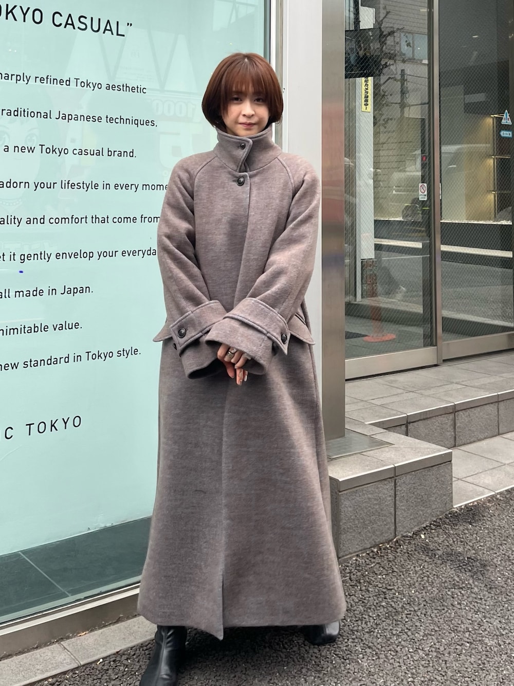 再出品！最終値下げ。パブリックトウキョウ ヘンリーボーンステンカラーコート PUBLIC TOKYO（パブリックトウキョウ）の「ヘリンボーンステン
