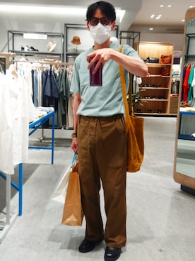 「KLEMAN」｜「ADAM ET ROPE'（アダムエロペ）のアイテム」を使った、大輔さん（メンズ・173cm）の夏コーディネート