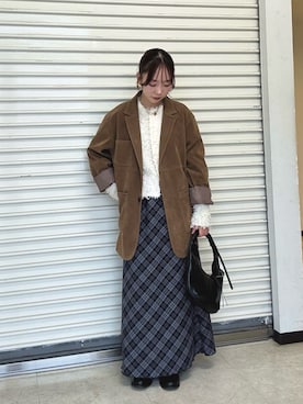 「アイテム（その他アウター）」を使った、yuaさん（レディース・149cm）の秋コーディネート