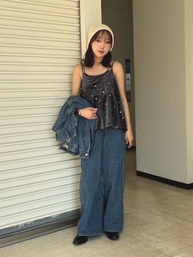 「アイテム（キャミソール）」を使った、yuaさん（レディース・149cm）の夏コーディネート