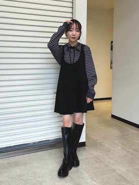「アイテム（ヘアゴム）」を使った、yuaさん（レディース・149cm）の秋コーディネート