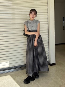 「アイテム（イヤリング）」を使った、yuaさん（レディース・149cm）の夏コーディネート