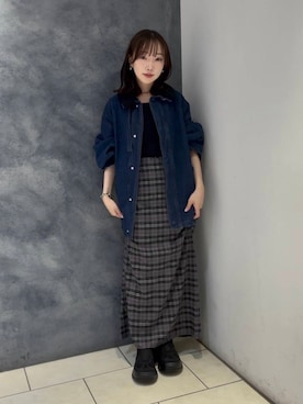 「アイテム（ブルゾン）」を使った、yuaさん（レディース・149cm）の夏コーディネート