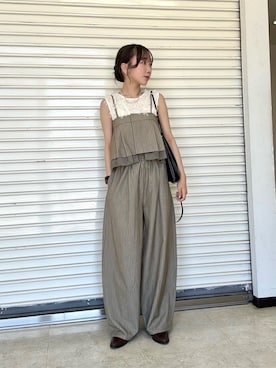 「アイテム（ベスト）」を使った、yuaさん（レディース・149cm）の夏コーディネート