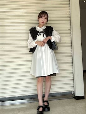 「ローファー」｜「アイテム（スニーカー）」を使った、yuaさん（レディース・149cm）の夏コーディネート
