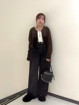 「アイテム（タンクトップ）」を使った、yuaさん（レディース・149cm）の冬コーディネート