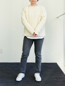 「ダニエルウェリントン」｜「アイテム（アナログ腕時計）」を使った、sssshihooooさん（レディース・160cm）の冬コーディネート