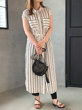 「ketty（ケティ）のアイテム（ワンピース）」を使った、minoさん（レディース・159cm）の夏コーディネート