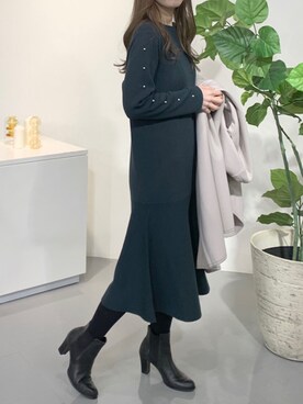 「ketty（ケティ）のアイテム（ワンピース）」を使った、minoさん（レディース・159cm）の冬コーディネート