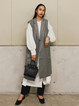 「crie conforto（クリーコンフォルト）のアイテム（ジャケット/アウター）」を使った、ogarisa530さん（レディース・164cm）の秋コーディネート