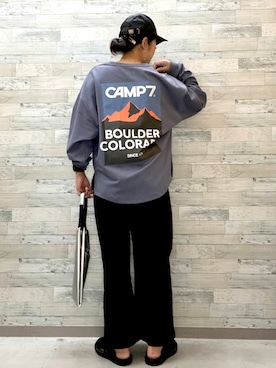 「CAMP7」｜「アイテム（サンダル）」を使った、えーえー▶▶相互さん（レディース・165cm）の夏コーディネート