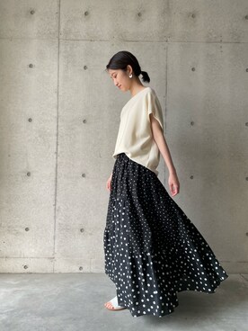 「BEARDSLEY」｜「アイテム（その他）」を使った、rinonさん（レディース・163cm）の夏コーディネート