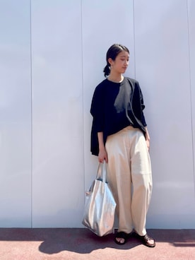 「BEARDSLEY」｜「アイテム（その他）」を使った、rinonさん（レディース・163cm）の夏コーディネート