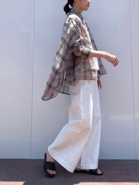「BEARDSLEY」｜「アイテム（その他）」を使った、rinonさん（レディース・163cm）の夏コーディネート