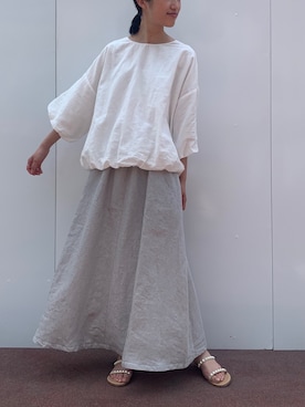 「BEARDSLEY」｜「アイテム（その他）」を使った、rinonさん（レディース・163cm）の夏コーディネート