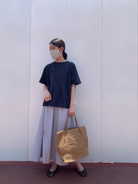 「BEARDSLEY」｜「アイテム（その他）」を使った、rinonさん（レディース・163cm）の夏コーディネート